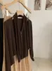 Conjunto de outono de duas peças KEKEZOON estilo coreano: cardigã de tricô com mangas morcego + top de alcinha 8760