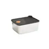 Caja Crujiente de Acero Inoxidable 304 Se Puede Congelar Caja Sellada Refrigerador Caja de Almacenamiento de Frutas y Alimentos Caja de Comida Caja de Almuerzo No