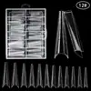 Molde para uñas con extensión de cristal en caja de 120 piezas, con escala, sin soporte de papel, pegamento para extensiones, molde para uñas 12