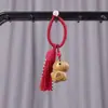 Tangma Caballo Gordo Hazte Rico al Instante Colgante Llavero de Madera Caballo del Zodiaco Adorno Seguro y Lindo Borla Encanto para Bolsa