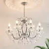 Lustre de Cristal de Luxo Leve e de Alta Qualidade, Luminária Principal para Sala de Estar Estilo Francês, Luminária para Sala de Jantar, Luminária para Quarto e Corredor, Luminárias Modernas Minimalistas Estilo Americano