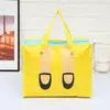 Bolsas de Compras No Tejidas Transfronterizas, Bolsas de Almacenamiento a Prueba de Polvo con Cremallera de Dibujos Animados, Bolsas Tote Plegables Impermeables Laminadas al por Mayor