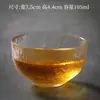 Xícara de chá pequena de vidro resistente ao calor, xícara de chá transparente de cristal estilo japonês espessada para uso doméstico, xícara para degustação de chá com padrão martelado, conjunto de chá kung fu pessoal