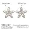 Pendientes de Flor Ins Casual Europeos y Americanos para Viaje Joyería de Acero de Titanio Oro 18K Accesorios de Verano Dopamina Elegantes para Mujer