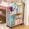 Estante de Almacenamiento Multifuncional para el Hogar Estante de Almacenamiento Debajo del Escritorio Multicapa con Ruedas Estantería al Lado del Escritorio Estante de Almacenamiento para Estudiantes