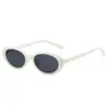 Nuevo estilo de celebridad de internet gafas de sol de montura pequeña ovalada para mujer versión coreana estilo fresco para fotografía callejera de viaje protección solar gafas de sol marco de gafas decorativo