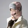 Chapéu Lei Feng Quente de Inverno com Proteção para as Orelhas para Homens e Mulheres Chapéu com Máscara de Vento Integrada para Ciclismo com Proteção de Pescoço em Veludo Chapéu de Proteção contra Frio para Exterior
