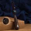 Llavero de madera de agar, colgante de llave de coche de alta gama, cuentas del zodíaco de la buena suerte, colgante de cadena para hombres y mujeres, regalos creativos
