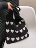 2024 nuevo bolso de punto transfronterizo para mujer 2024 nuevo verano hecho a mano lana tejida axila tejido bolso amor soltero