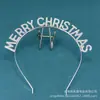 Tiara de strass com letras europeia e americana transfronteiriça, Feliz Natal, Festival de Natal, liga de ferro, tiara