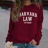 Amazon Aliexpress Novos Tops Femininos Transfronteiriços Comércio Exterior Moda Europeia e Americana Casual Moletons de Manga Comprida Estampados com Letras