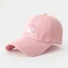 Novo Chapéu Estilo Coreano para Mulheres, Boné de Beisebol Cor Dopamina Primavera e Verão, Chapéu de Proteção Solar com Bordado de Gato Fofo