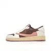 Zapatos Putian AJ Rayo Swoosh Invertido Mocha Marrón Oscuro Negro Guerrero Jordan transfronterizos de caña baja para hombre y mujer zapatos deportivos de pareja para el campus