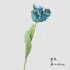 Tulipán Loro Impreso en 3D Tacto Realista Humectante Flor Artificial Decoración del Hogar Accesorio de Fotografía Flor Artificial Estilo Francés