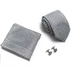 AliExpress EBAY 7.5cm corbata de negocios set de corbata para hombre boda corbata de poliéster caja de regalo fabricantes