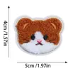 Parche bordado de gato para toalla en seis colores, parche bordado pequeño de cabeza de gato para decoración de zapatos, sombreros, mochilas, parche bordado, pedido mínimo de 1 pieza