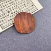 Posavasos Madera Maciza Platillo Pequeño Taza Maestra Palosanto Antiguo Tallado Ciruelo Orquídea Bambú Crisantemo Taza de Té Redonda Almohadilla Aislante
