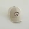 Protección Solar de Verano Gorra de Media Malla para Niños Oso de Dibujos Animados Informal Gorra de Béisbol para Bebé Niña Gorra con Visera Transpirable para Niños Comercio Exterior