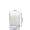 Portavelas de Vidrio Taza de Vela Creativa Frasco para Velas DIY Portavasos de Vidrio para Velas de Aromaterapia Tapa de Bambú para Hacer Logo