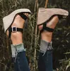 Zapatos de Mujer con Cuña Abiertos por Delante Transfronterizos Europeos y Americanos Amazon Nuevos de Tacón Alto Verano 2022 Nuevos Tallas Grandes Venta al por Mayor Tallas Grandes