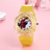 Suministro directo de fábrica reloj luminoso de Spider-Man para niños, manecillas para niño, moda, LED, parpadeante de colores, reloj de cuarzo