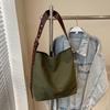 Bolso Cruzado de Lona de Nicho Bolso Tipo Cubo Bolso de Hombro Casual Holgazán para Mujer Bolso Grande Bolso Tote de Gran Capacidad