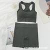 Top tubinho de cor sólida com costas em formato de I e sutiã cruzado nas costas com bojo, roupa íntima confortável push up, peito envolvente
