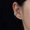 Pinza para Oreja Redonda de Tres Capas para Mujer Estilo Francés Minimalista Personalidad Trenzada Múltiples Capas Pendientes para Cartílago de la Oreja Fuente en Vivo de Celebridad de Internet