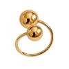 Anillo Hueco de Moda Transfronterizo Líneas Irregulares Ola Geométrica Flor de Acero de Titanio Anillo Abierto de Moda para Hombres y Mujeres
