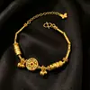 Pulsera Brújula de Ocho Tesoros Oro Arena Vietnamita Estilo Chino Tendencia Nacional Plato Calabaza Pulsera Envuelta Oro Imitación Joyería de Mano Venta al por Mayor