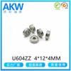 Rolamento miniatura U604ZZ 4*12*4mm acessórios para extrusora de impressora rolamento de rolo de tela