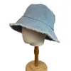 Sombrero de pescador para mujer con flecos de mezclilla, estilo japonés vintage, adelgazante, sombrero tipo cubo versátil, sombrero de sol transpirable, sombrero casual para protección solar
