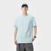 Estilo Casual ao Ar Livre Americano Tendência Gola Redonda Manga Curta Camiseta Verão Novo Estilo Simples Cor Sólida Versátil Moda Top