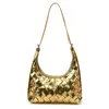 Bolso de Hombro Tejido Vintage Chic de Nicho para Mujer Tendencia Otoño 2025 Versátil Casual Tipo Dumpling