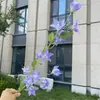 Campanula Desejo de 2 Garfos Flor Artificial Casamento Casa Modelo Quarto Flor Falsa Decoração Atacado