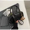 Bolsa Popular para Mujer Versátil Bolso de Mano Tipo Bolera Bolso Cuadrado Pequeño para Mujer Bolso Boston de Color Sólido para Hombro y Cruzado