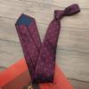 Gravata de padrão listrado marrom retrô romântico francês de 8cm para vestido formal masculino estilo Yupi Sina padrinho
