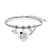 Pulsera de acero inoxidable con diseño de hueso de serpiente transfronterizo europeo y americano, regalo conmemorativo de vacaciones de la temporada de graduación, pulsera de acero de titanio con letras al por mayor