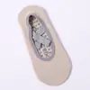 En Stock Envío DirectoNuevos Calcetines de Yoga Transfronterizos con Tira Cruzada, Punta Redonda, Talón Abierto y Puntos Antideslizantes para Ejercicios de Fitness en el Suelo