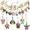 Decoración de cumpleaños para mascotas transfronterizas, bandera de feliz cumpleaños para gatos, perros y siameses, pancarta de flores.