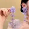 Brincos de Flor Tecidos em Ráfia Agulha de Prata Estilo Férias na Praia Brincos Exquisitos Brincos de Luxo com um Design Único