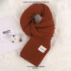 Bufanda de punto de lana de color sólido versátil estilo Ins coreano para mujer, invierno, sentido de alta gama, estudiante, pareja, gruesa, cálida