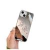 Ins bobina azul rosa borboleta Apple 14promax Capa de celular espelhada para iPhone15 resistente a quedas 13 tudo incluído