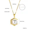 Conjunto de Colar e Brincos Retro de Pérola Transfronteiriço para Mulheres, Brincos Elegantes com Pingente de Aço Inoxidável, Conjunto de Joias de Pérola