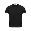 ZX056 Streetwear Retro da Alta Rua Americana Estilo Casal Design Simples Desconstruído Camiseta Masculina Gola Redonda Ajustada Manga Curta