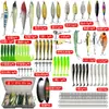 Kit Completo de Iscas Artificiais Spinnerbait Minnow Rã Isca Macia Todas as Camadas de Natação Transfronteiriço