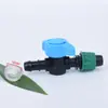 Tubo de riego por goteo 16 bypass 20 socket de tubería PE cierre válvula de bola recta roscada accesorios para cinta de riego por goteo válvula de bypass de 4 puntos