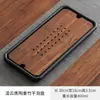 Bandeja de té pequeña estilo japonés con almacenamiento de agua, Bandeja de bambú resistente para uso doméstico, Juego de té redondo con drenaje de agua, Plataforma de secado para preparación de té