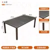 Mesa e cadeiras de jantar de plástico-madeira para exterior, mesa longa de metal na cor de madeira natural, uma mesa com quatro cadeiras, mesas e cadeiras para restaurantes em áreas cênicas