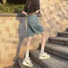 Shorts Jeans Vintage de Cinco Pontos para Mulheres 2026 Primavera/Verão Tendência Versátil Novo Cintura Alta Casual Reto Comprimento Médio para Figuras Baixas